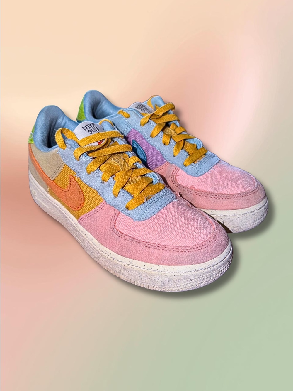 Nike Air Force 1 Low Sun Club GS 4Y Pink Blue Multi DM0984-700